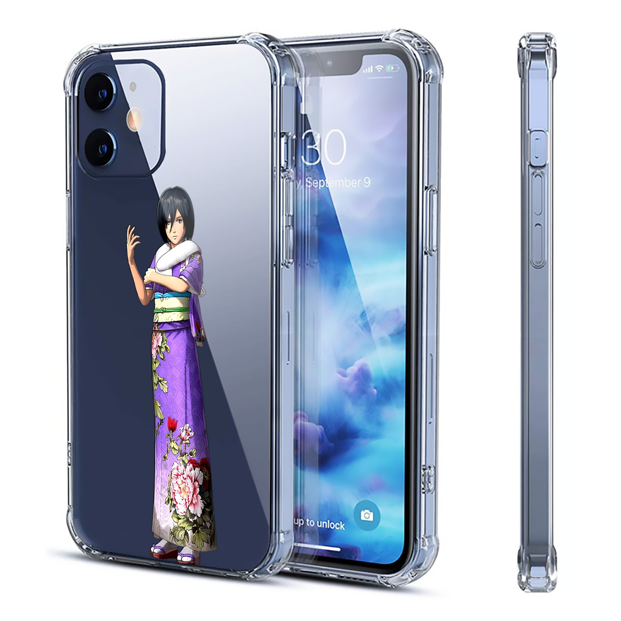 （画像用） 進撃の巨人 ミカサ·アッカーマン Attack on Titan Mikasa Ackerman 【iPhone 12シリーズ対応】透明スマホケース（クリアソフトケース）